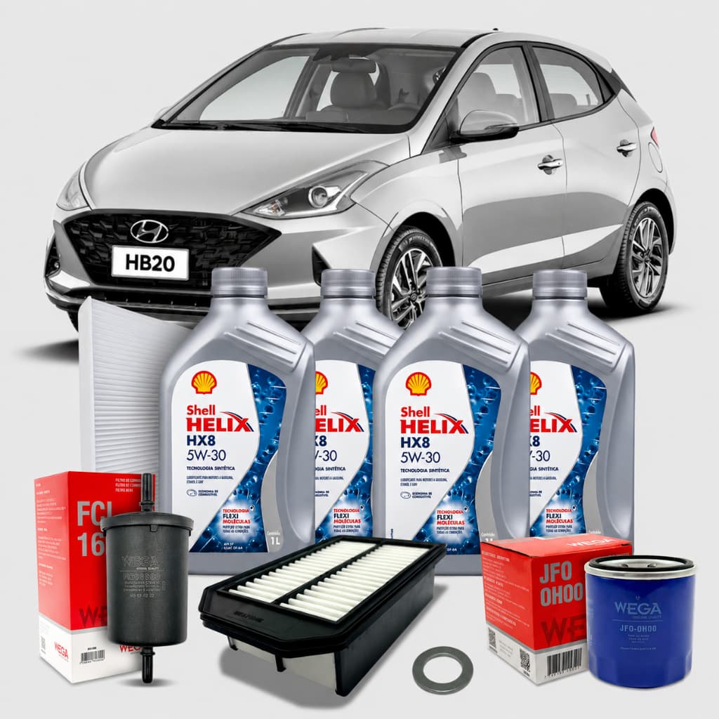 Kit Revisão Óleo Shell 5w30 Hb20 1.0 3cc Tgdi 120cv 2020 2021 2022 2023 2024