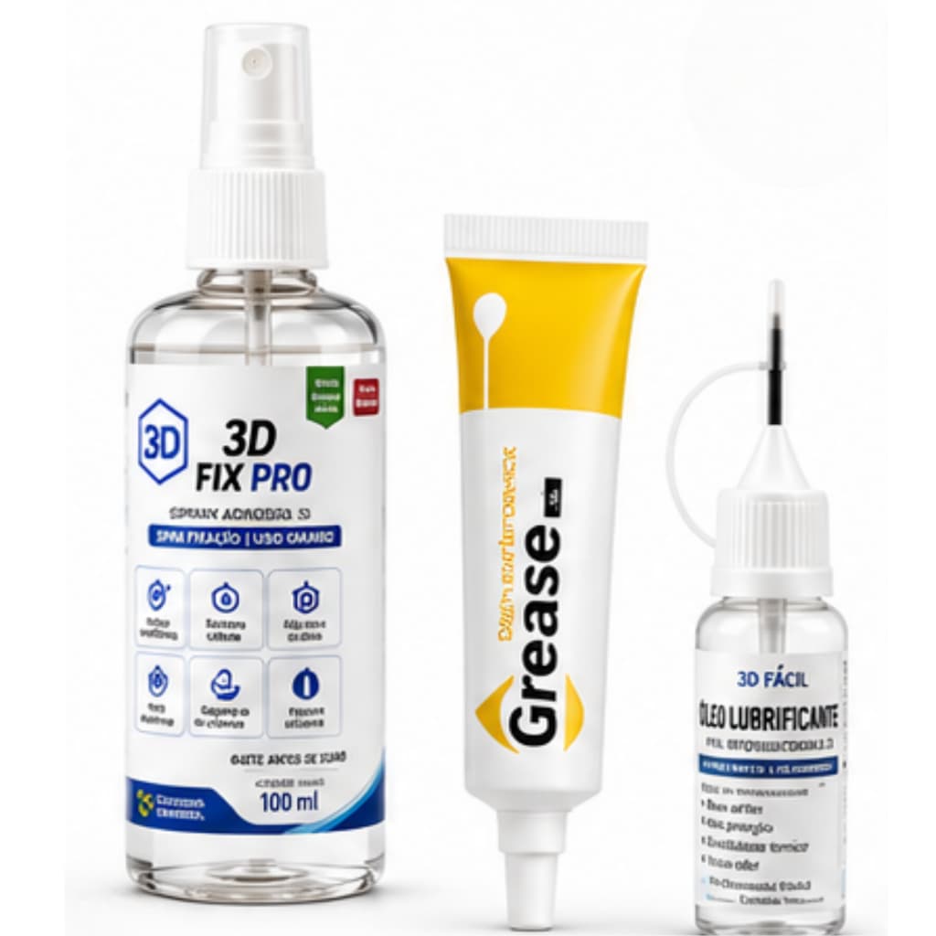 Kit Manutenção Impressora 3d Spray Adesivo Óleo Graxa 3d Fix