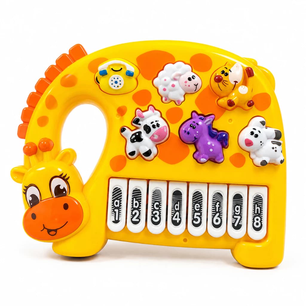 Piano Teclado Animal Musical Infantil Girafa Educativo Brinquedo para Bebês e Crianças com Sons| Art Brink Piano