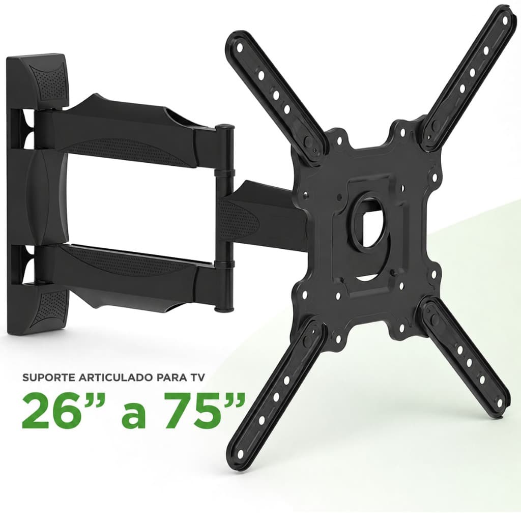 Suporte TV Articulado ELG A02V4N até 75" Parede Giratório