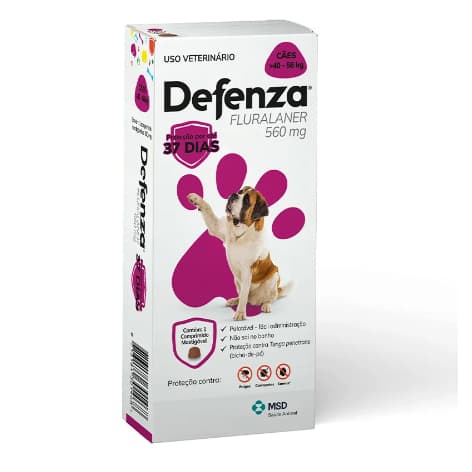Defenza Cães 560 mg de 40 A 56 kg