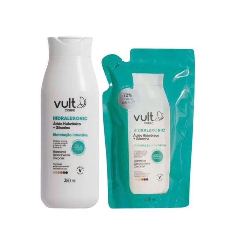 Kit Vult 1 Hidratante Corporal 350ml + 1 Refil Hidratante Corporal 300ml Hidraluronic