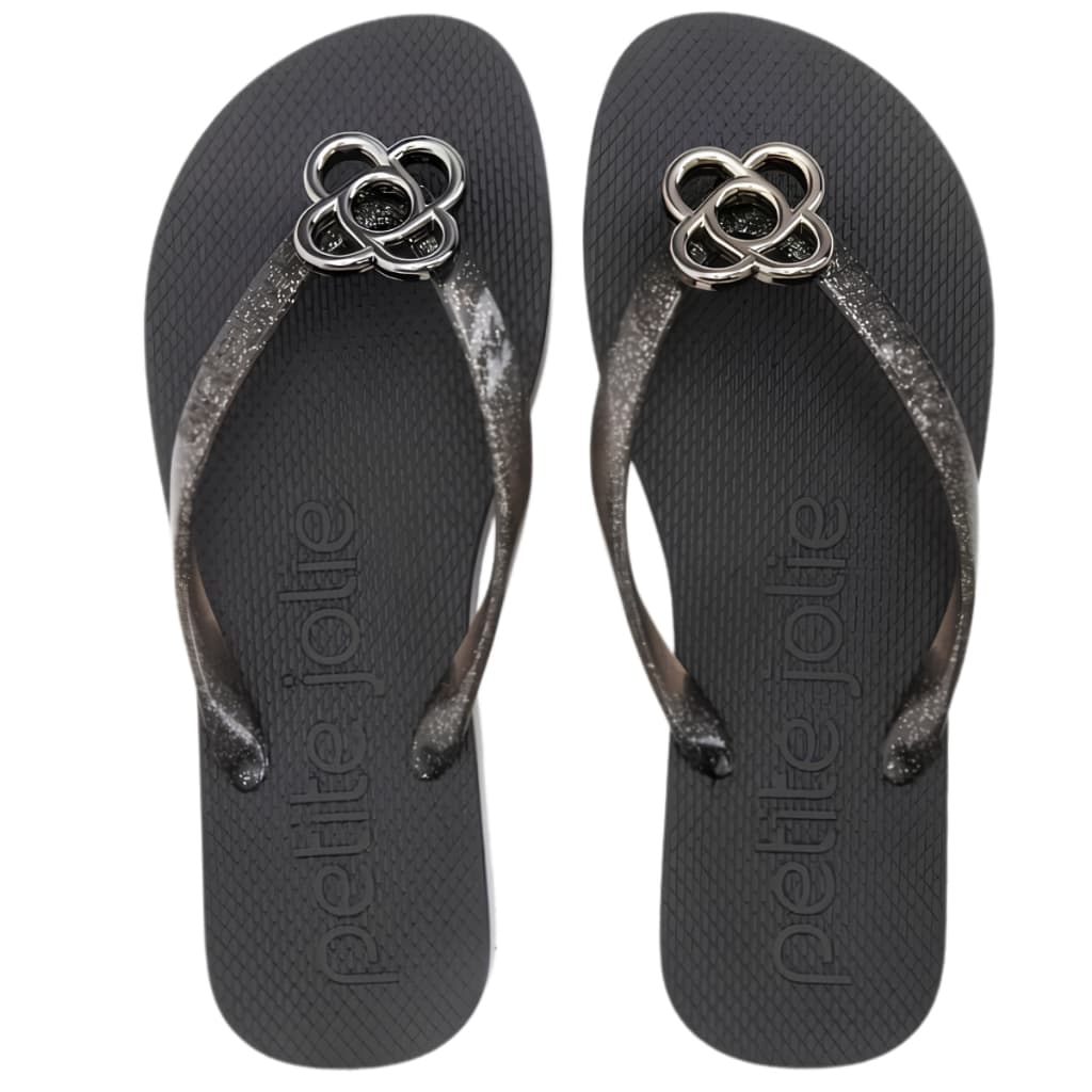 Chinelo Petite Jolie Fresh 6979 Preto/ White /Avelã