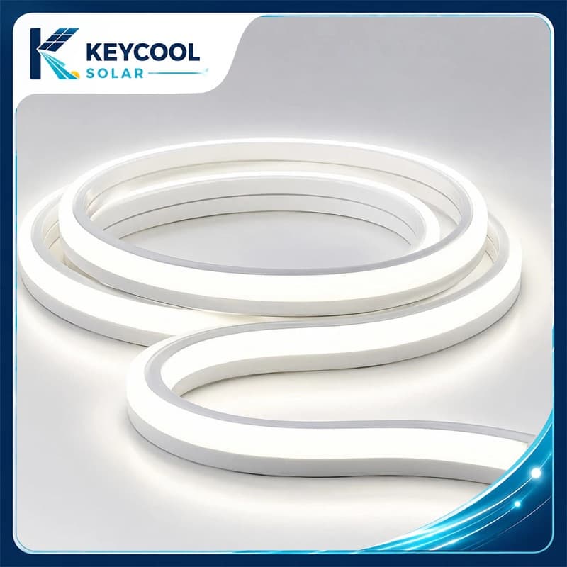 Keycool Fita LED Neon Branca Flexível IP67 Silicone Resistente à Água Sem Cintilação Baixa Tensão Corte Livre