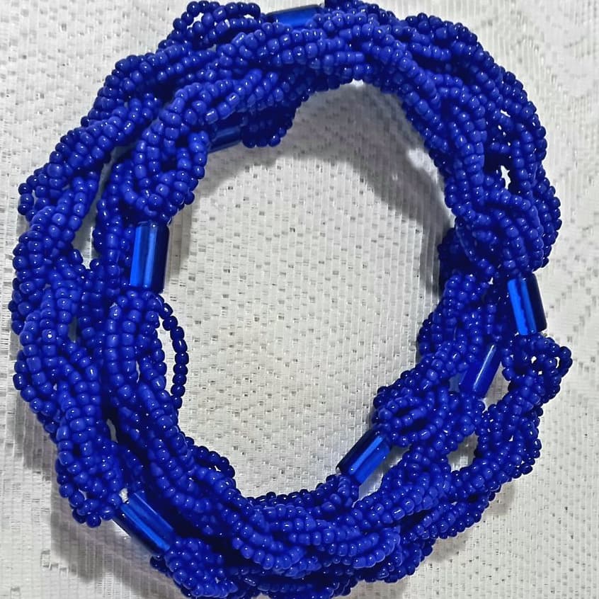 BRAJÁ GUIA 8 FIOS - AZUL ESCURO - UMBANDA CANDOMBLÉ ORIXÁ ENTIDADE