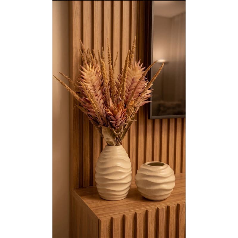 Vasos offwhite decorativos em cerâmica painel de sala aparador Home decor
