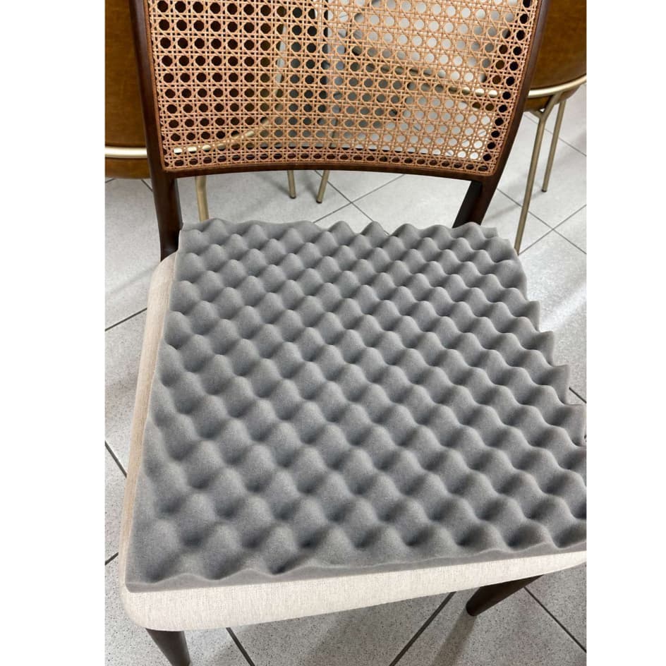 Assento Espuma de Cadeira 5cm altura Caixa Casca de Ovo 44x44cm Ortopédico Banco de Carro