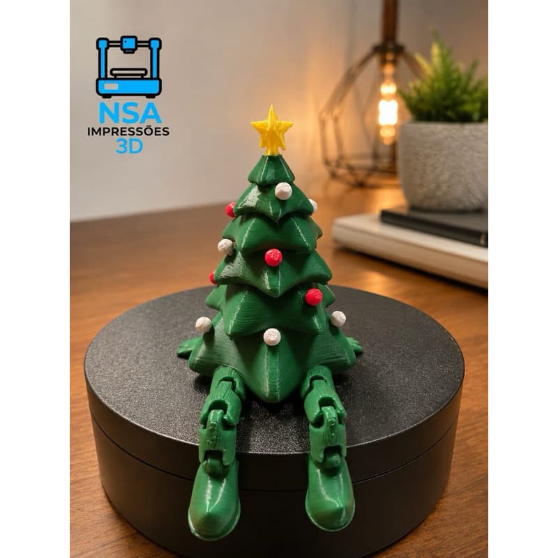 Decoração Natal - Árvore de Natal articulada. Impressão 3D