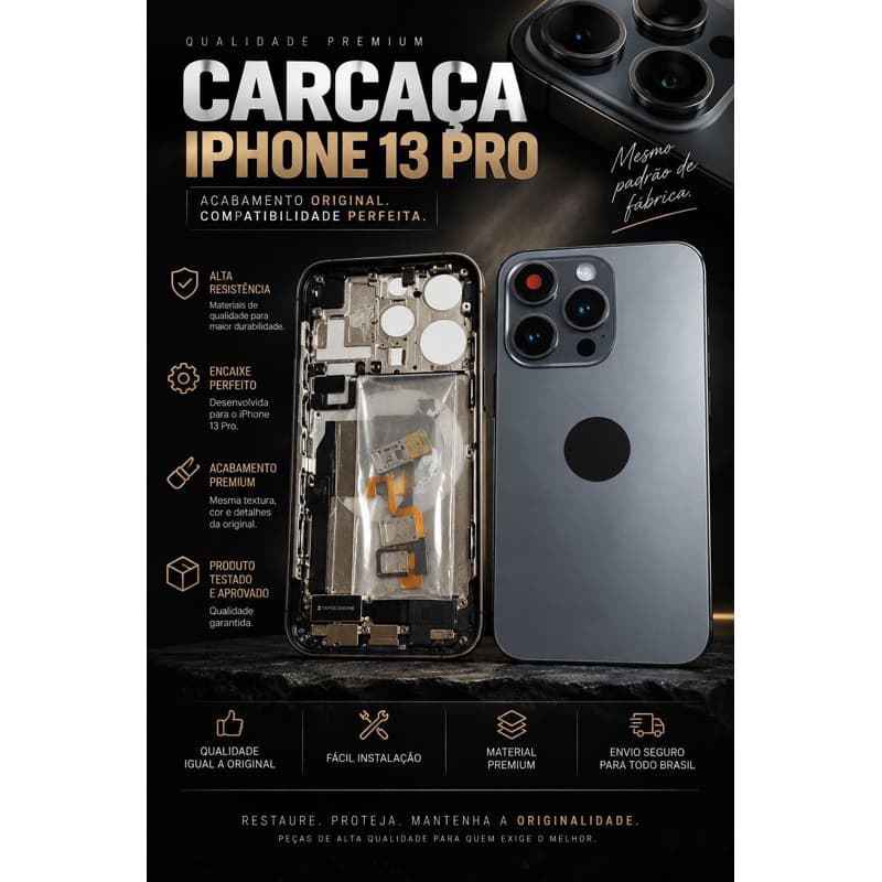 CARCAÇA IPHONE 13 PRO | RESTAURE SEU IPHONE COMO NOVO!