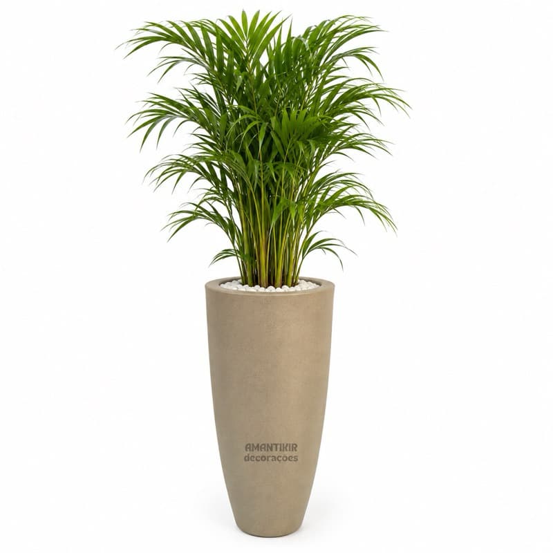 Vaso de Planta Decorativo Reciclável em Polietileno Moderno Liso- Ref 145