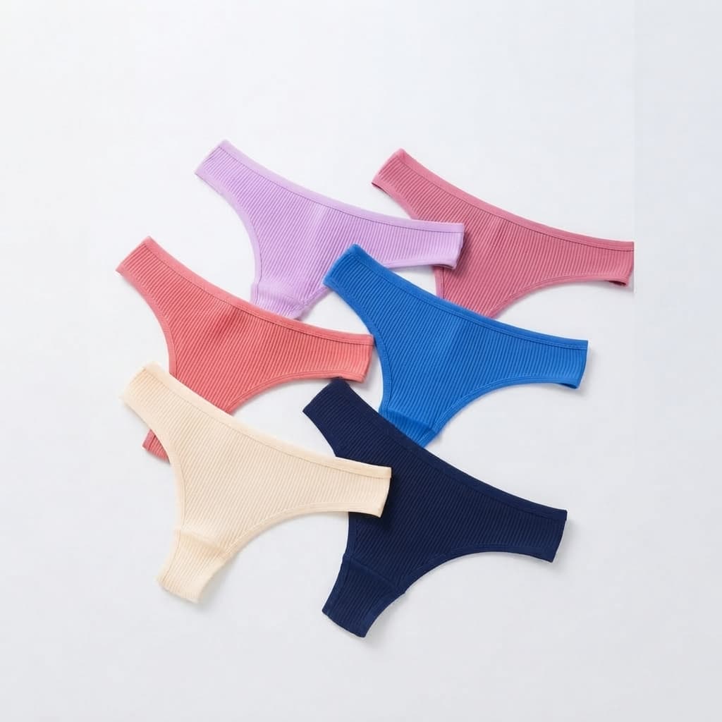 Kit Calcinha Fio Confort Microfibra Básica Canelada Dia a Dia Forro Algodão Tanga Fio Feminina