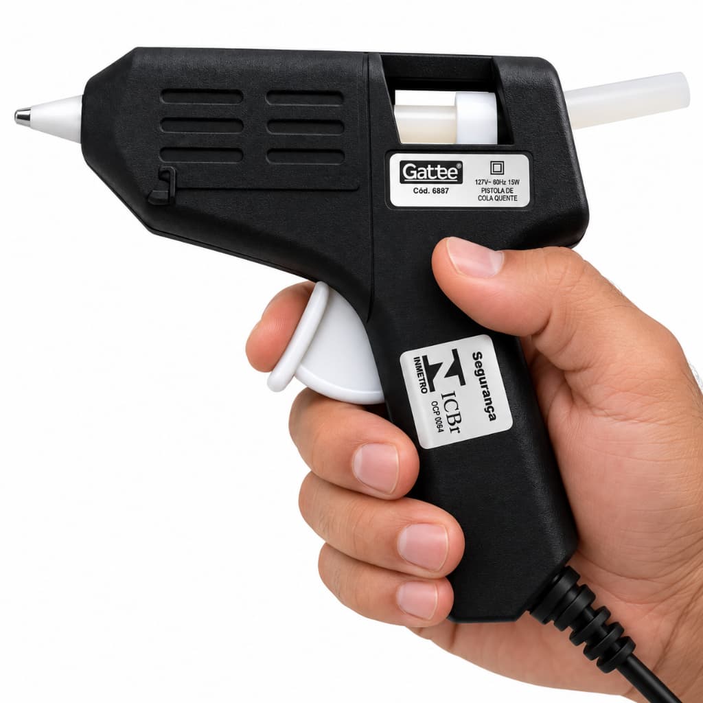 Pistola Cola Quente Pequena Bastão Fino Gatte 10w