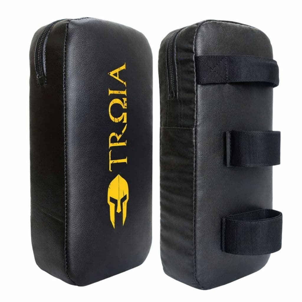 1 Par De Aparador De Chute Troia Artes Marciais Muay Thai Profissional Com Alças