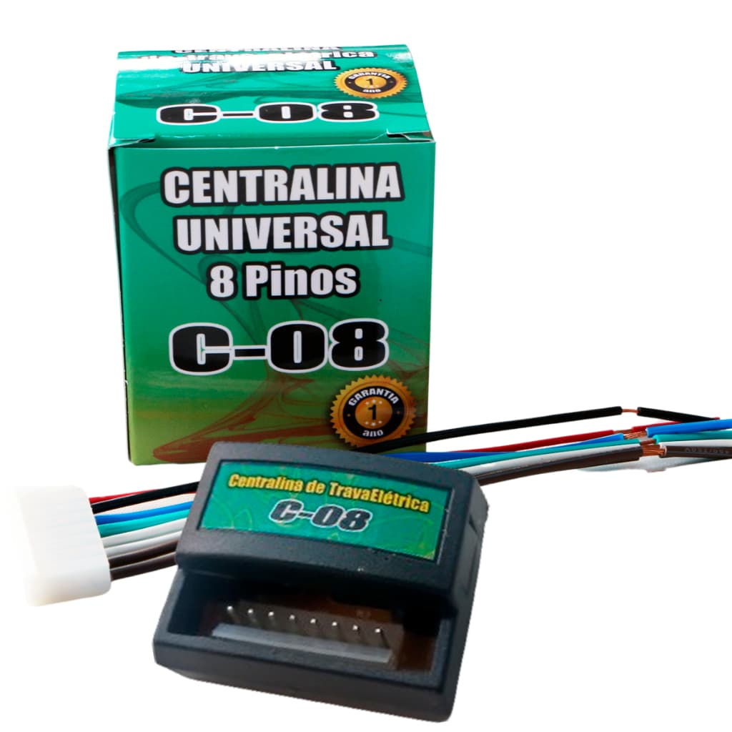 Centralina Travas Elétricas Universal 2 Ou 4 Portas 8 Pinos C-08