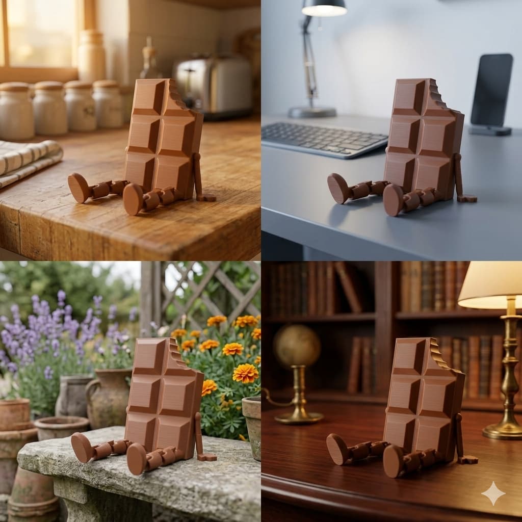 Queridinho Chocolate Articulado Decorativo Diferenciado Impresso 3D 2026
