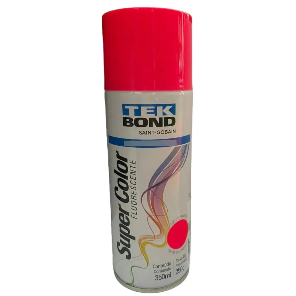 Tinta Spray Rosa Pink Fluorescente Fosca Tekbond 350ml