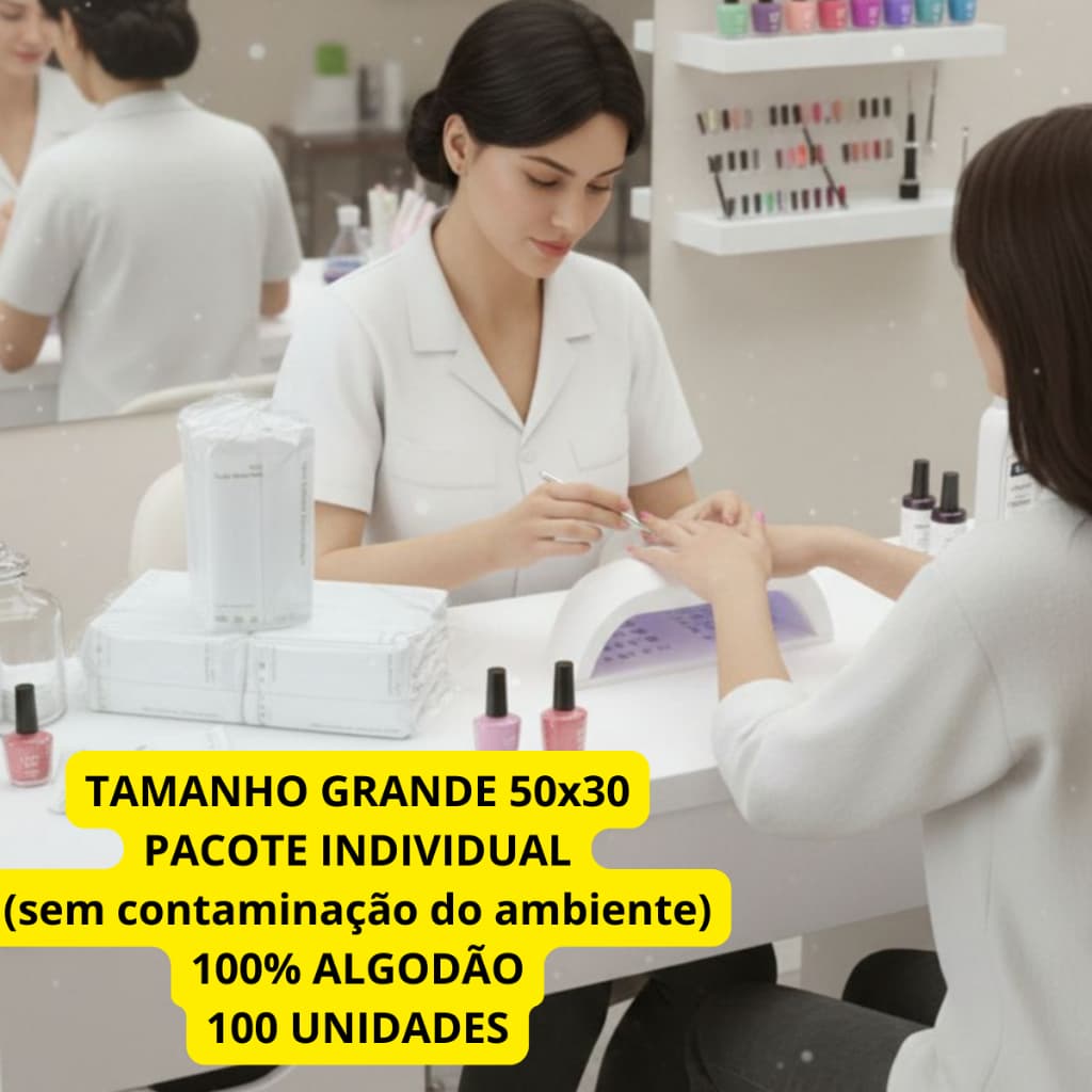 Toalha Banho Descartável Toalha 100 Unid. GRANDE **50x30** 100% Algodão PACOTE SEM CONTÁGIO Manicure Pedicure Barbearia