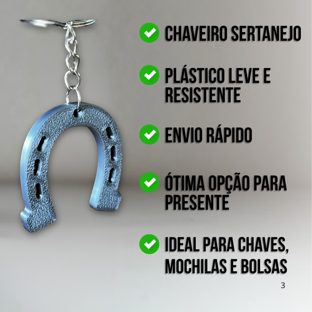 Chaveiro Ferradura de Cavalo | Country | Sertanejo | Perfeito Para Lembrancinhas / Presente Country