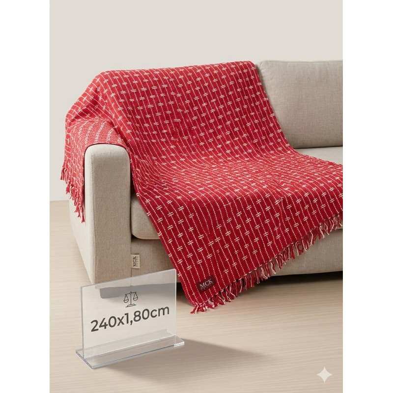 Manta de Sofá Queen Decorativa para Sala 100% algodão - Elegância e Conforto