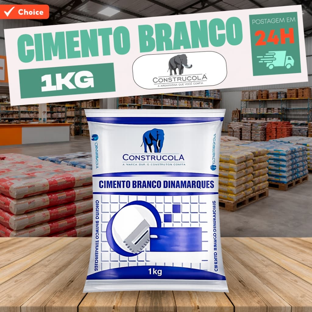 Cimento Branco Saco 1Kg Construcola