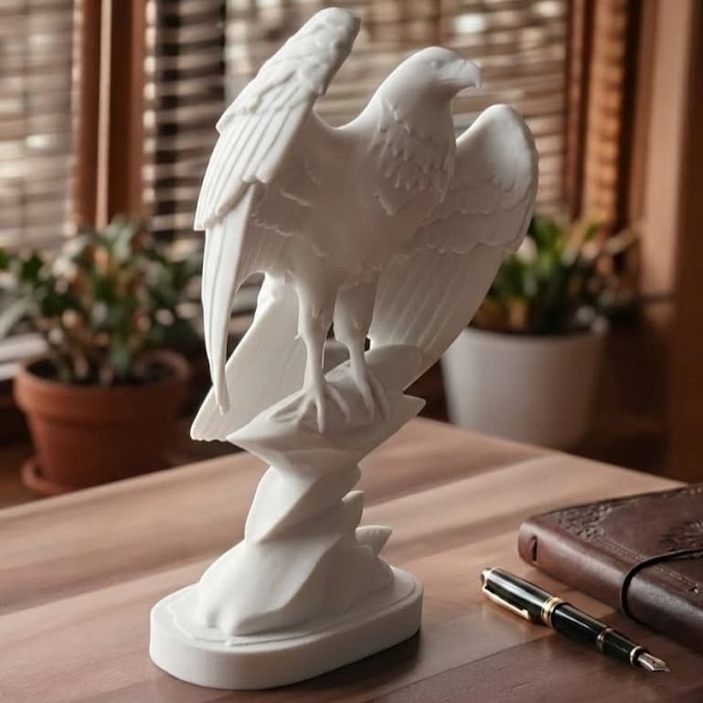 Enfeite Decorativo Águia Estátua Escultura Para Sala Quarto Escritório Moderno Luxo Minimalista