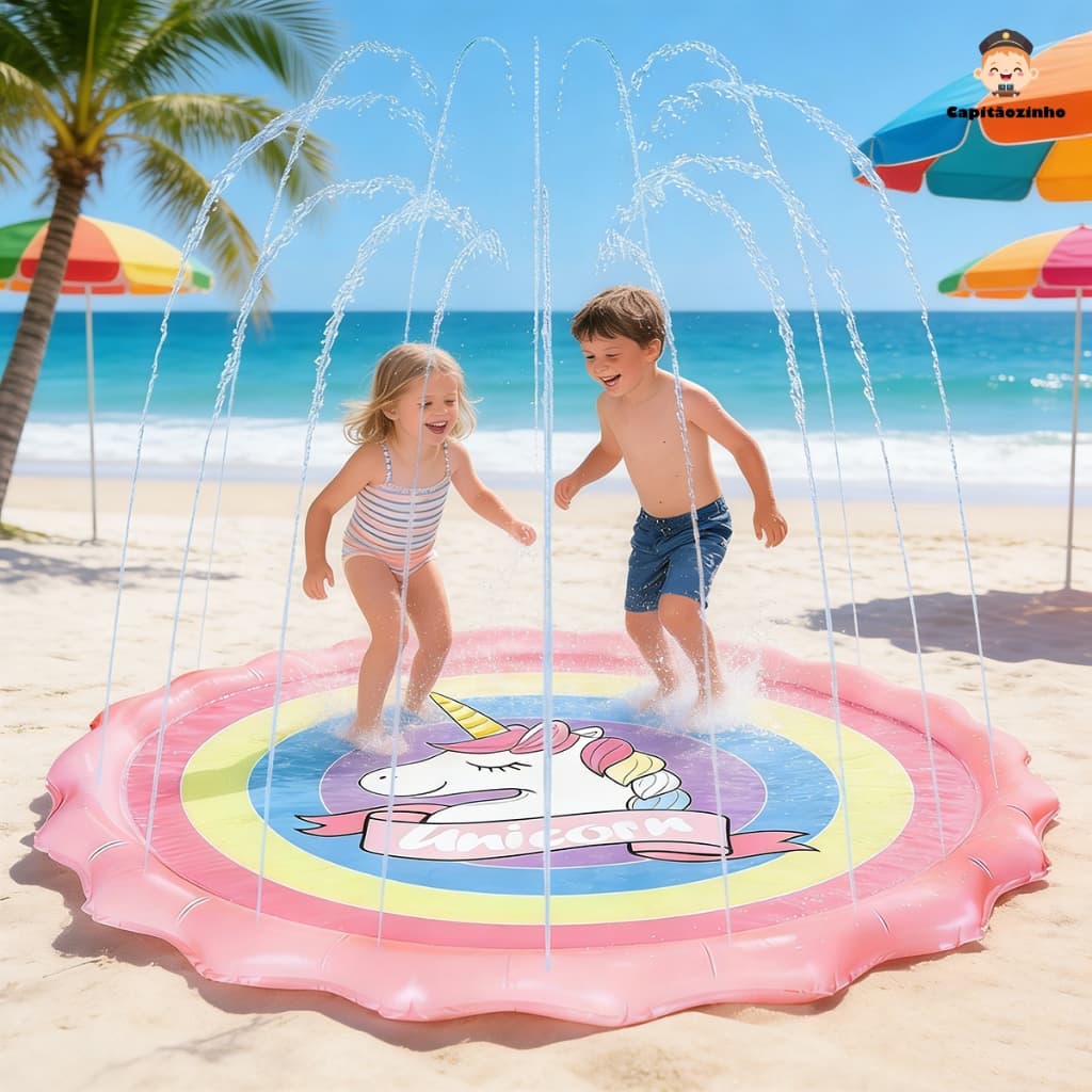 Splash Pad Sprinkler Esteira 170cm Piscina Inflável Infantil