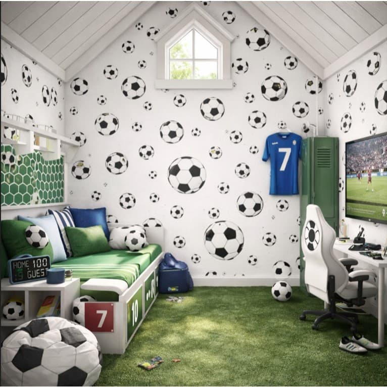 Papel de Parede Infantil Bola de Futebol DOC54