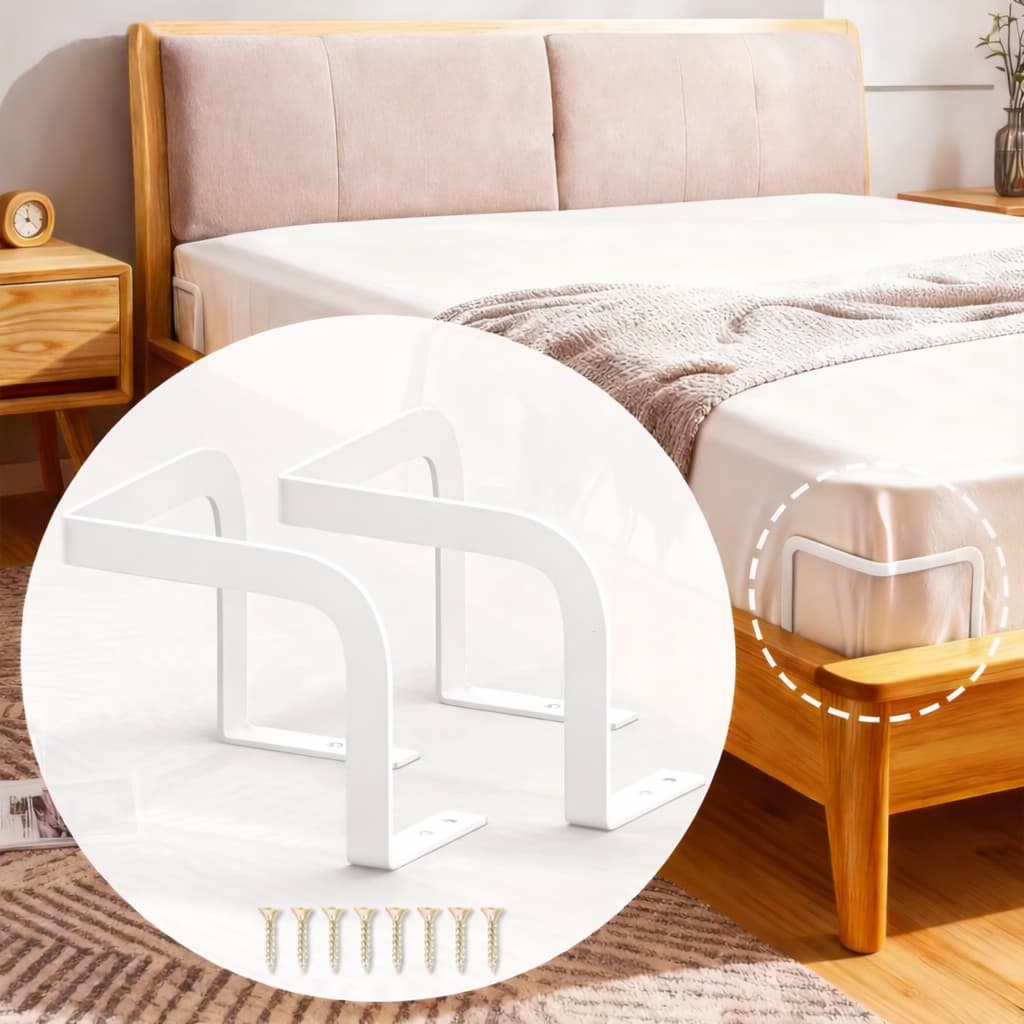 Kit 2 Cantoneiras Para Fixar Colchões Na Cama Box branco