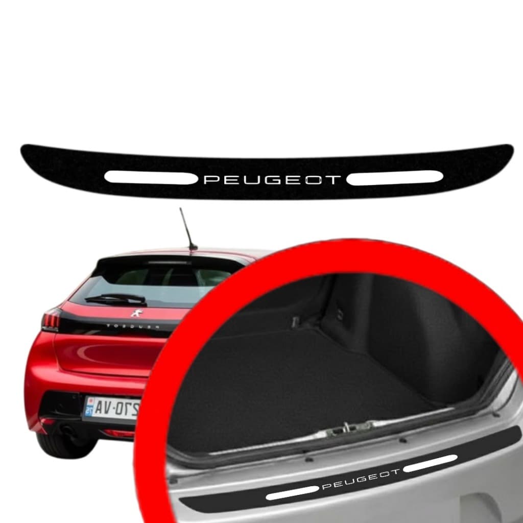 SOLEIRA PROTEÇAO PORTA MALA PEUGEOT UNIVERSAL PARA CARRO AUTOMOTIVO PERSONALIZADA VARIAS CORES