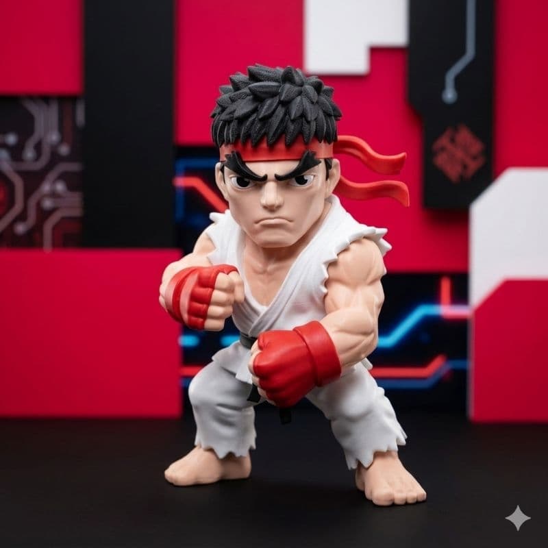 Action figure Ryu Street Fighter - colecionável exclusivo