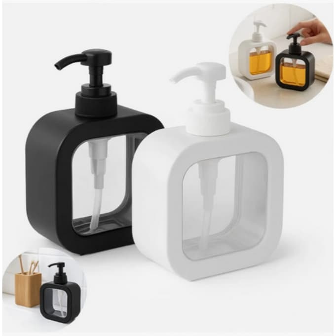 Dispenser 500 ml para Sabonete Liquido, Detergente, Shampoo e Creme idela para banheiro ou cozinha Luxo