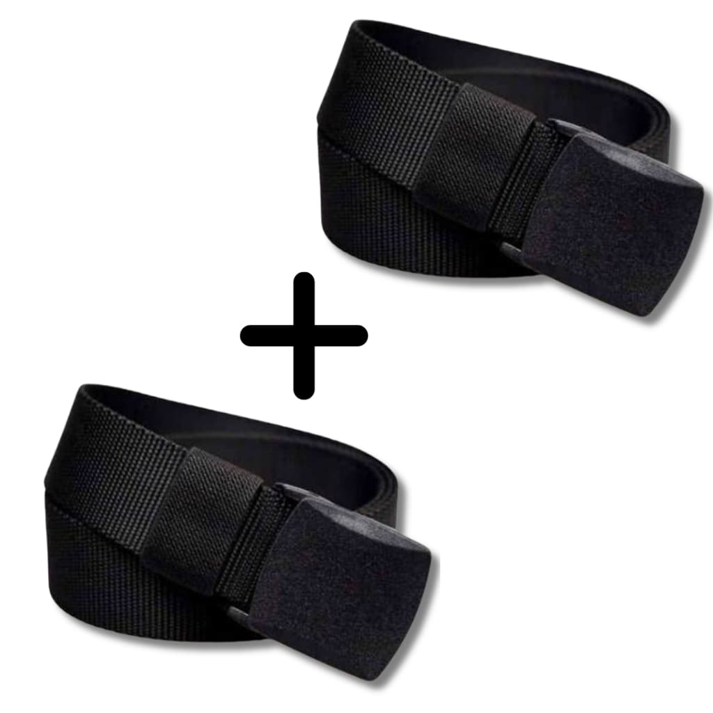 Kit 2 Cinto Com Fivela De Engate Rapido Sem Metal Nailon Regulavel Confortável Lona PVC