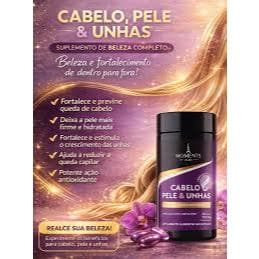 CABELO PELE & UNHAS 30 CAPS 720MG - Moments Paris