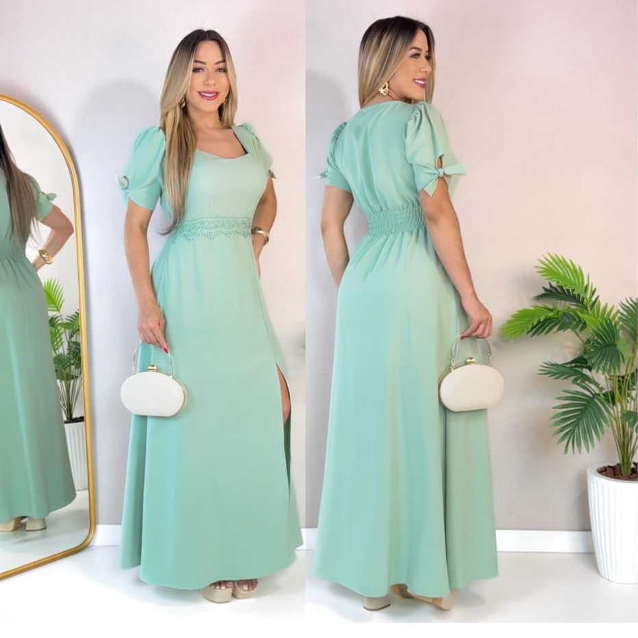 MODELO: VESTIDO LONGO ROSE CREPE ELEGANCE
