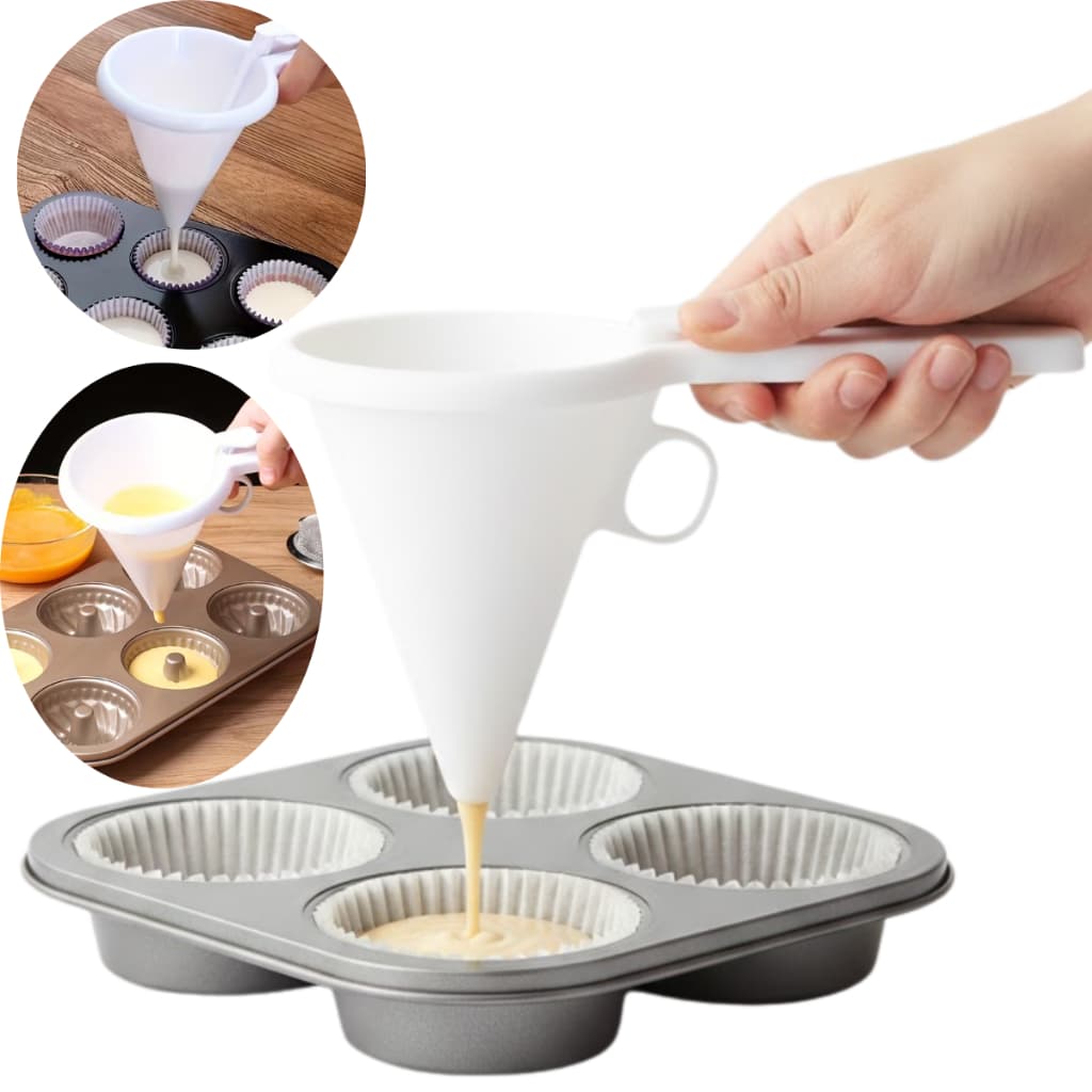 Funil Plástico Dosador Confeitaria Massas Dosar Cupcake Doces Dispensador Creme Chocolate Decoração