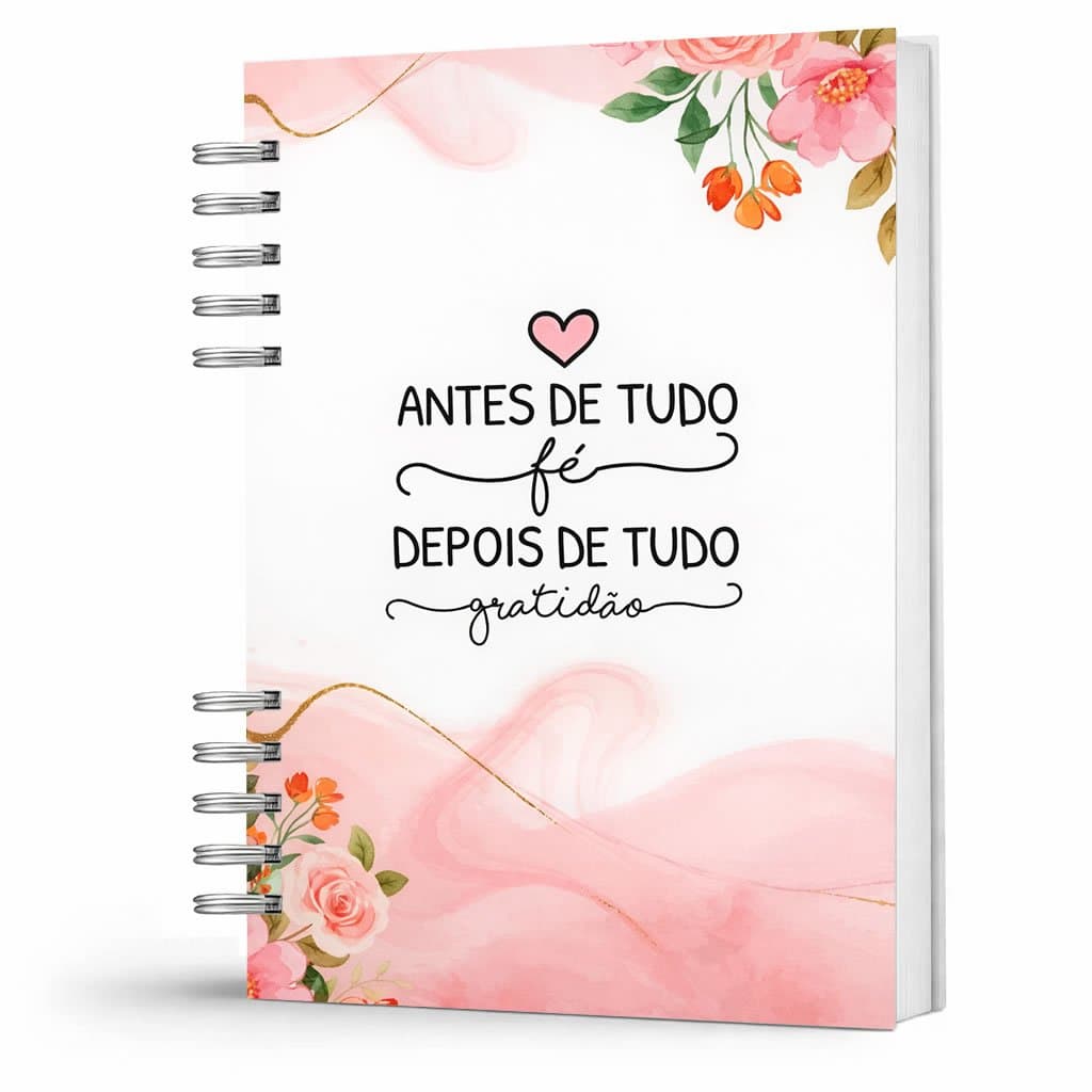 Caderno De Anotações - Coleção Floral - Antes De Tudo Rosa