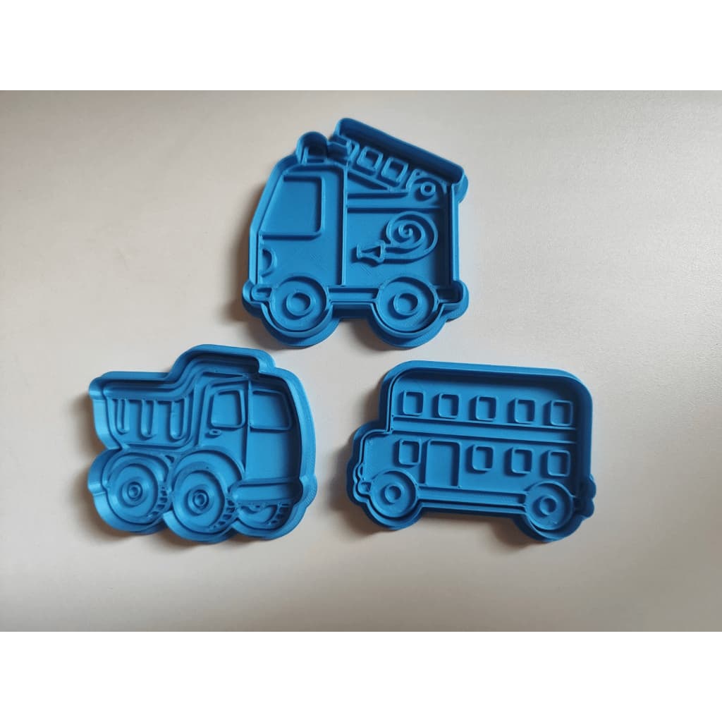 Kit 3 Cortador Marcador Veículos Carro Avião Infantil Pasta Americana