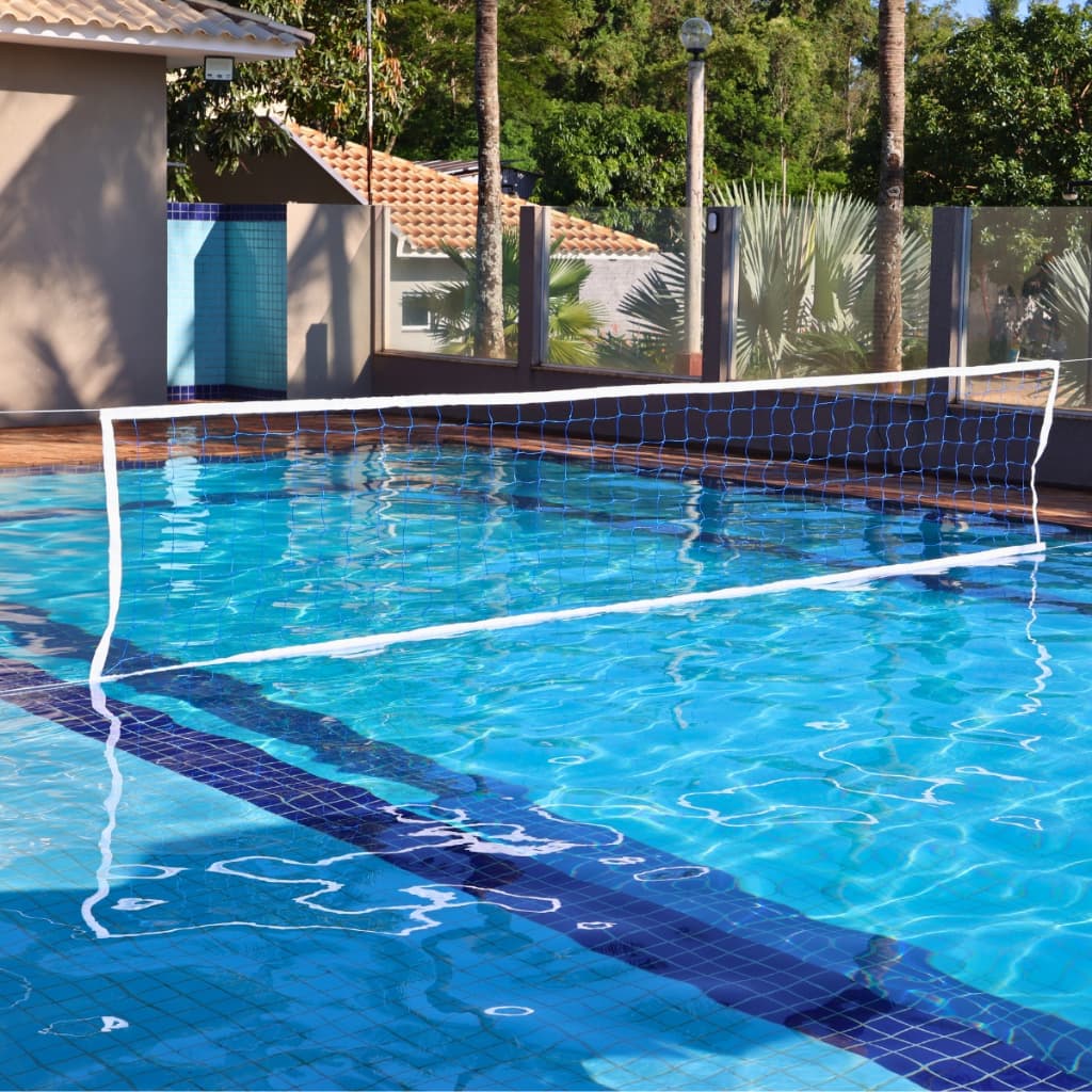 Rede de Biribol para Piscina 6 Metros Vôlei Aquático com 4 Faixas Reforçada