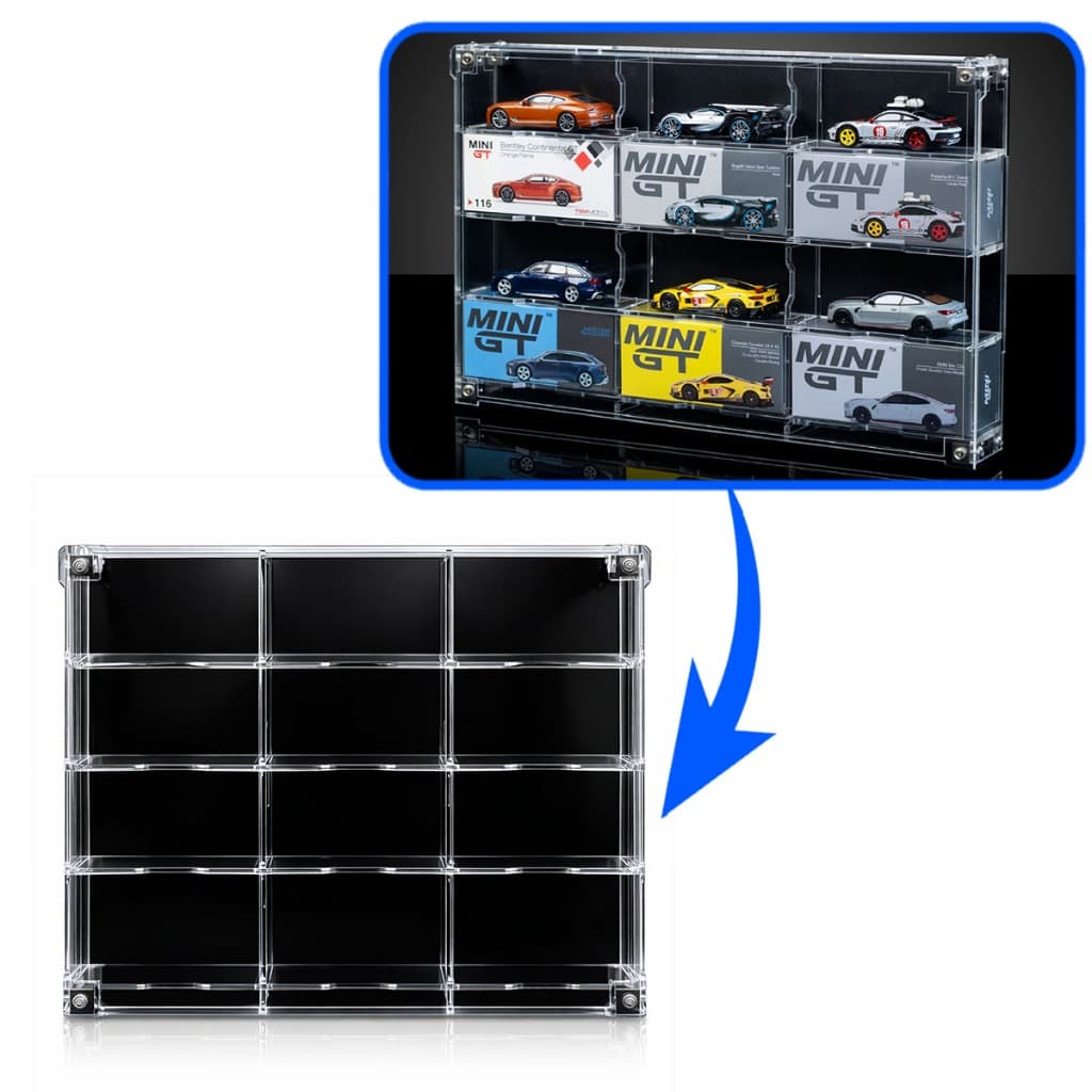 Expositor Display Para Mini Gt Kaido House com Proteção Uv Acrílico Premium Diecast