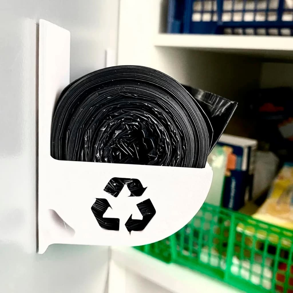 Suporte para sacos plasticos lixo ou utensilios de cozinha dispenser saco lixo suporte  adesivo