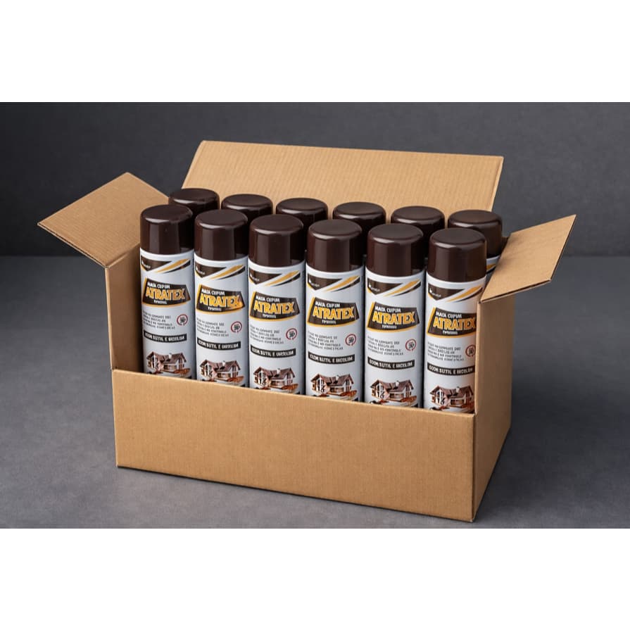 Kit 12 Atratex Inseticida Mata Cupim e Formiga 400ml Aerossol com Fipronil Ação Residual