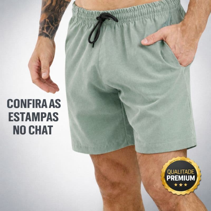 Shorts Masculino Tactel Premium várias cores e estampas