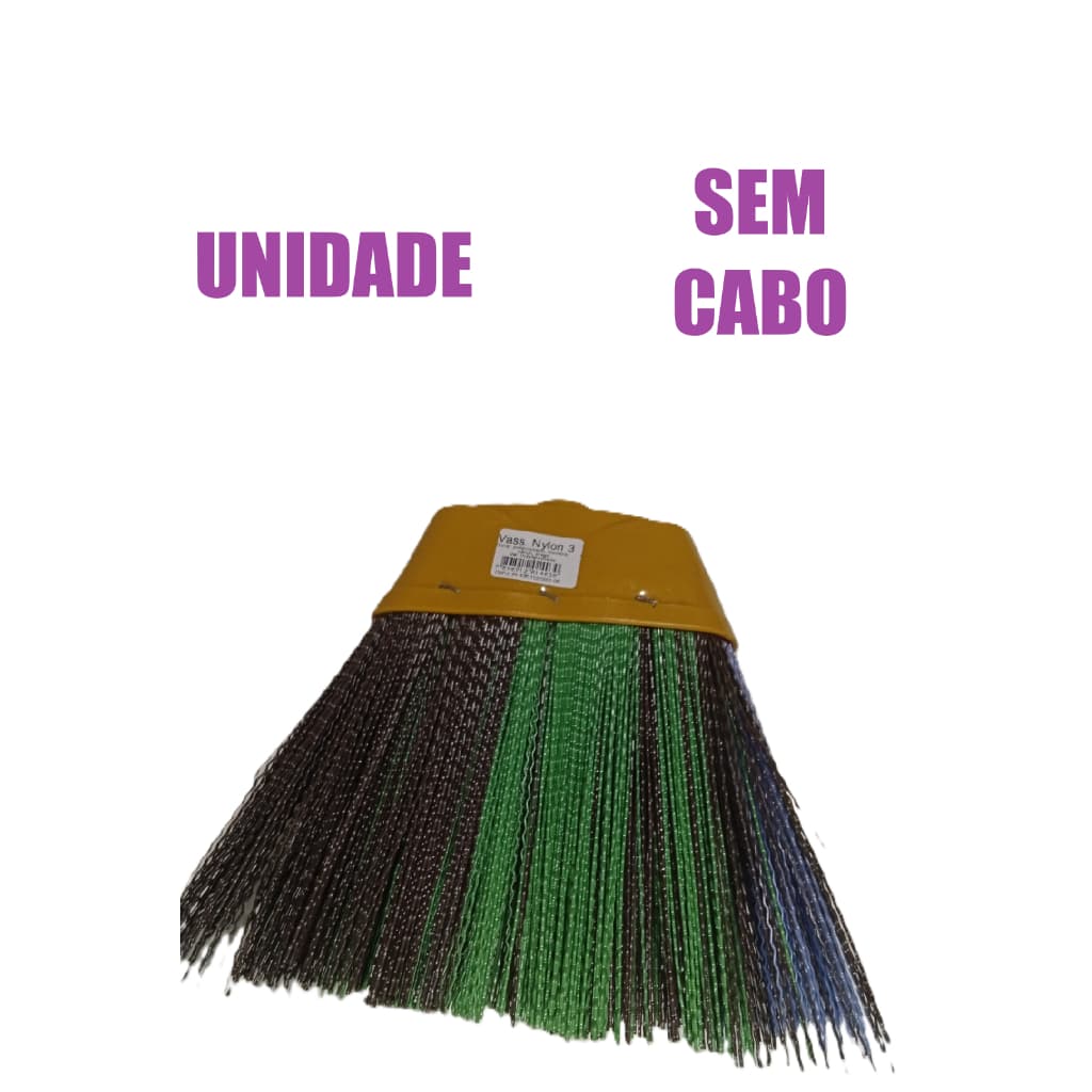 Vassoura Nylon Área Externas Quintal Pisos Rústicos Sem Cabo | Vassoura de piaçava