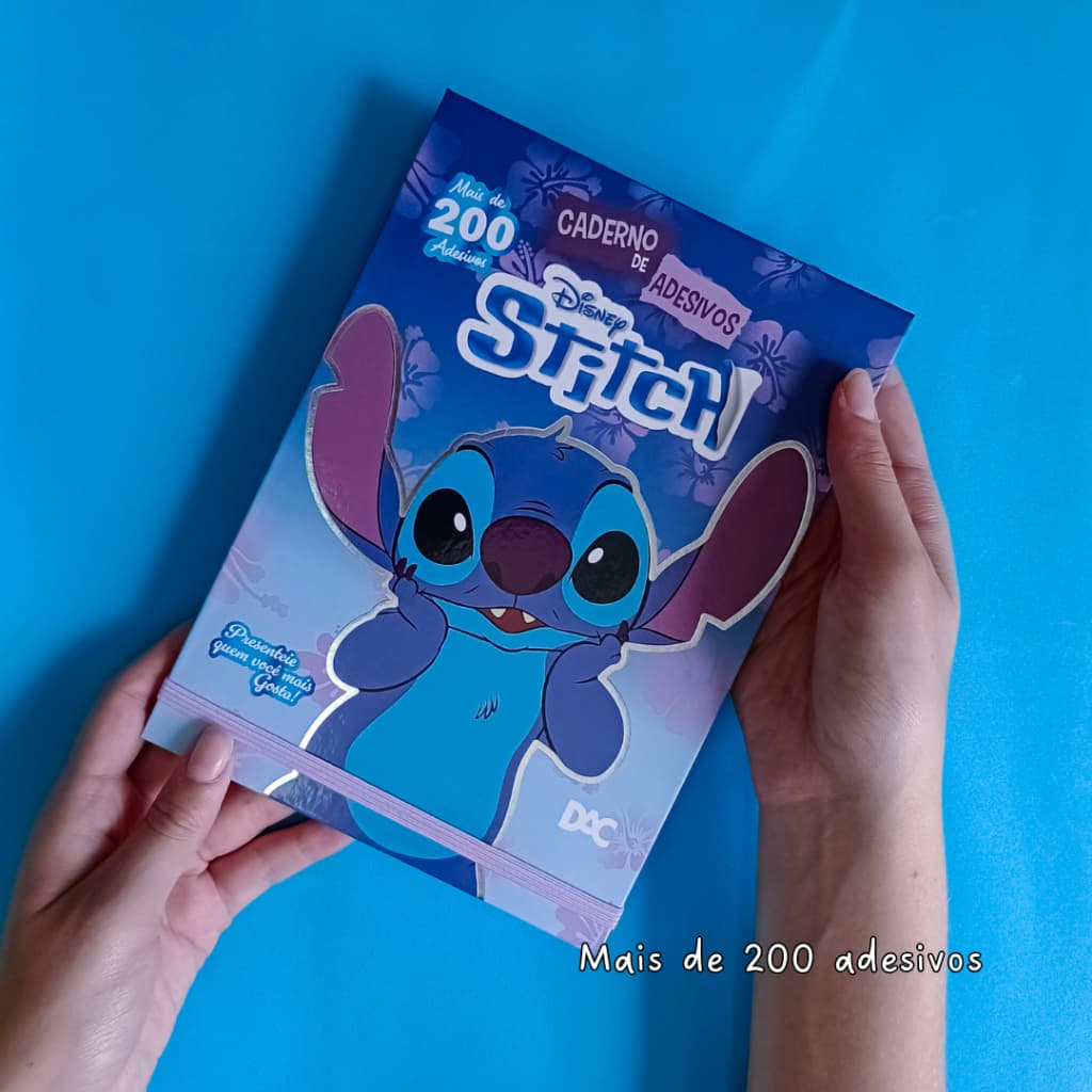 Caderno de Adesivo Stitch com 200 Adesivos Disney DAC