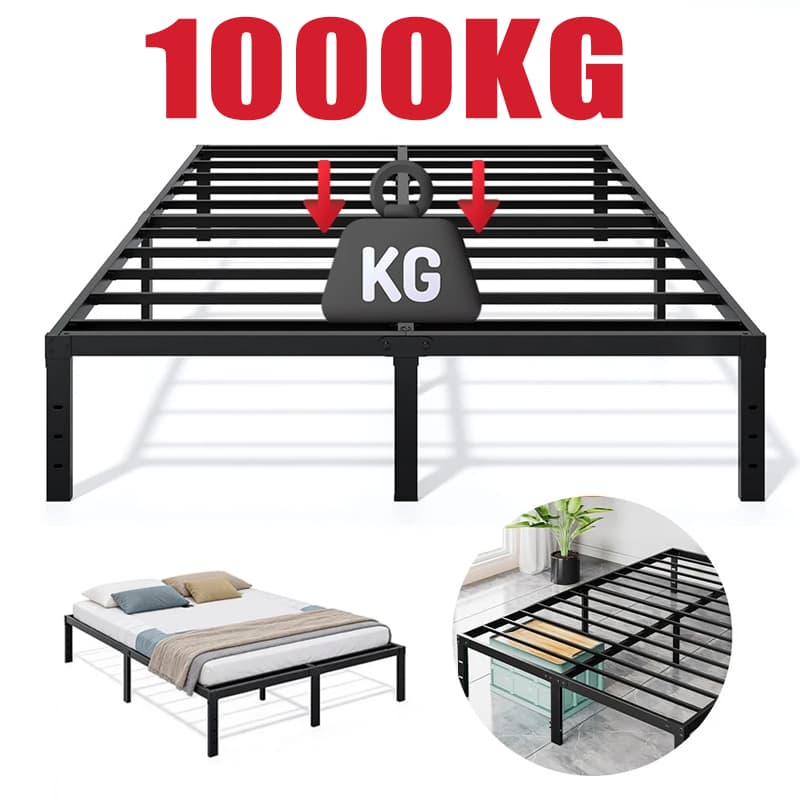 Estrado De Metal Para Cama de Solteiro/Cama De Casal,Fácil De Instalar e Dobrável 1000kg O17