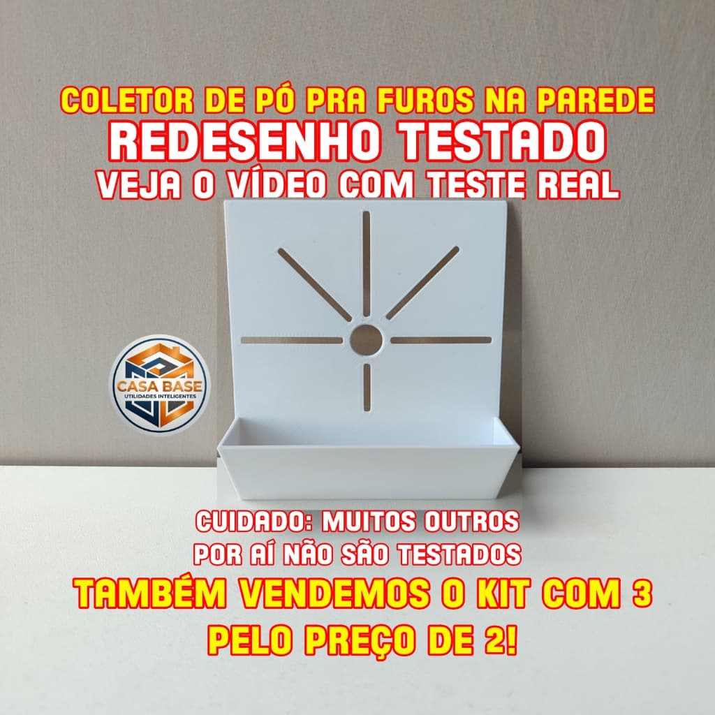 TESTADO! Coletor de pó para furadeira / gabarito para furos! Te ajuda a furar e manter o alinhamento!