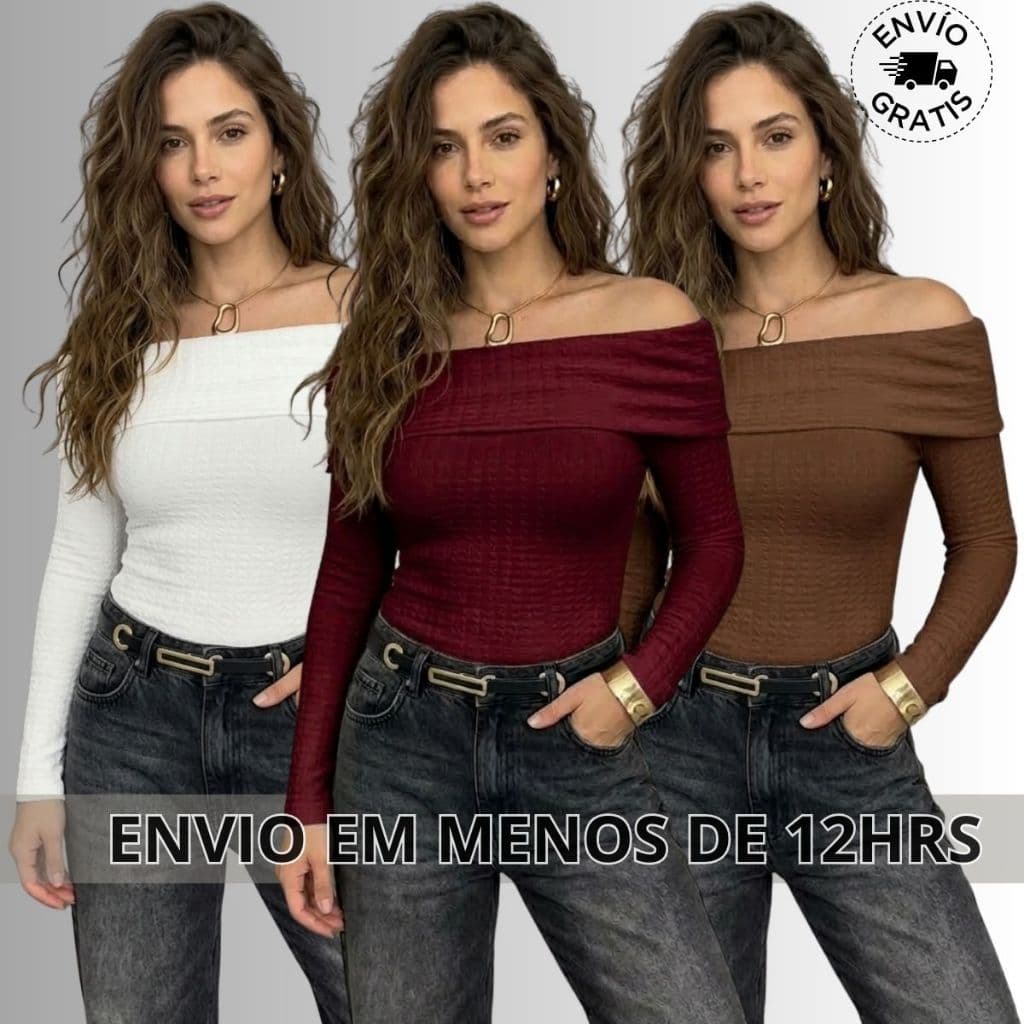 Blusa Feminina Elegante tendencia Manga Comprida Cropped  blusas Blusinhas CIGANINHA marron boho chi