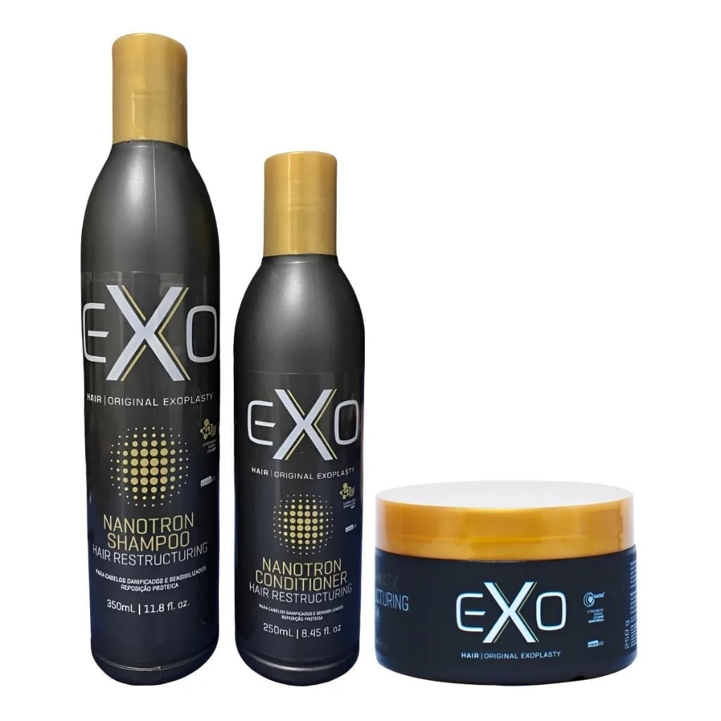 Kit Reconstrução Nanotron Sha+Cond+Mas 3x1 Exo Hair.NF