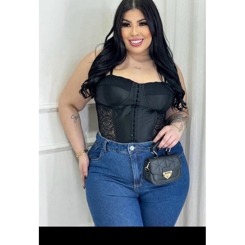 Corselet plus ,corset plus ,Croped corset plus size ,Corser sem bojo