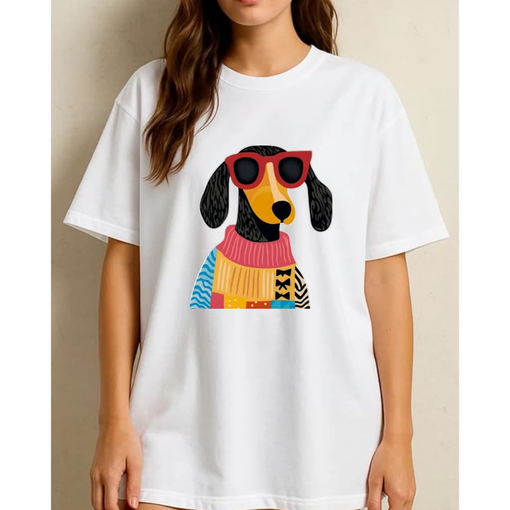Camisa Blusa Feminina Cachorro Filhote Fashion Moda Verão 2026 Camiseta Premium 100% Algodão